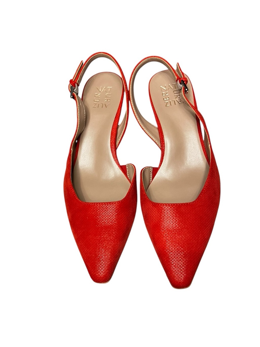 🌻NEW w/box Naturalizer Dalary Slingback Dress Pumps Maserati Red Pointed Size 9 - Picture 5 of 10
